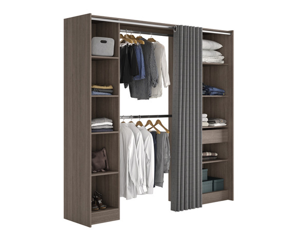 Kit Dressing imitation chêne grisé "Eklips 2" - H. 200 x L. 200 x P. 48 cm  - Cooke and Lewis - Brico Dépôt