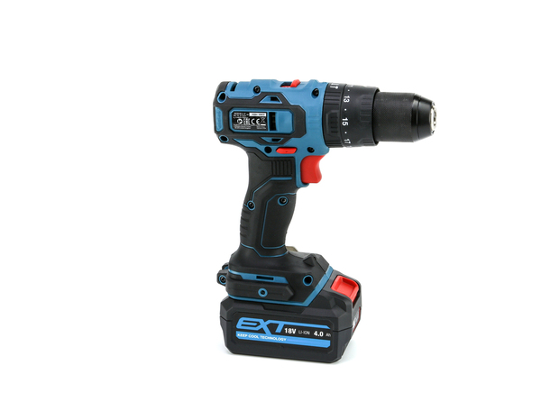 Perceuse visseuse à percussion 18 V  + 49 accessoires + 1 batterie 4 AH - Erbauer - Brico Dépôt