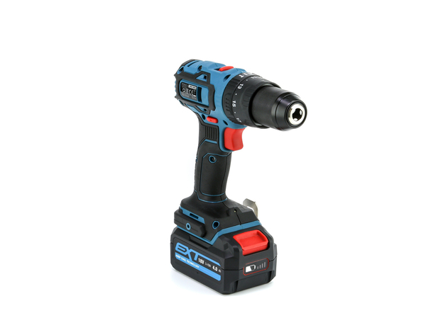 Perceuse visseuse à percussion 18 V  + 49 accessoires + 1 batterie 4 AH - Erbauer - Brico Dépôt