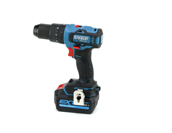 Perceuse visseuse à percussion 18 V  + 49 accessoires + 1 batterie 4 AH - Erbauer - Brico Dépôt