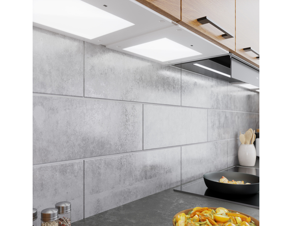 Carrelage mural "LEIA" gris moyen - l.20 x L.60 cm. - Cooke and Lewis - Brico Dépôt