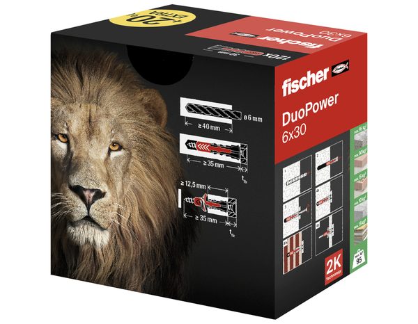 Cheville 6 x 30 - Fischer - Brico Dépôt