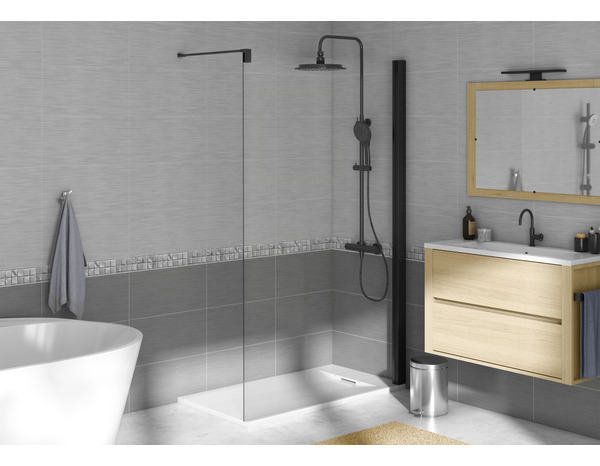 Ensemble meuble + vasque + miroir Led FRAME 80 cm - Brico Dépôt