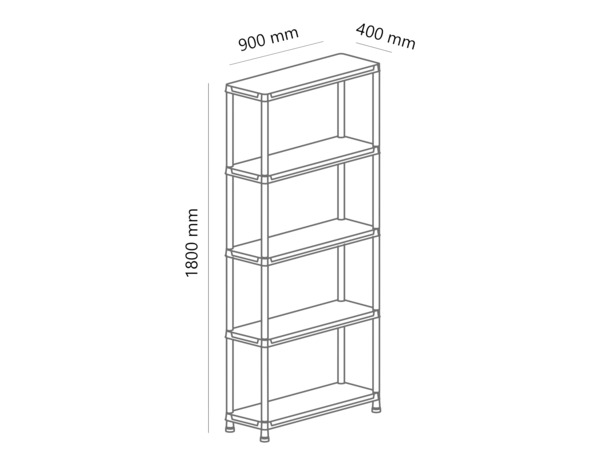 Etagère résine H.180 x L.90 x P.40 cm - Brico Dépôt