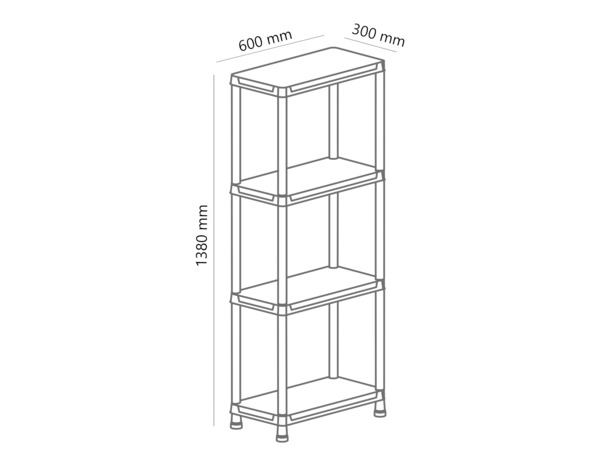 Etagère résine H.138 x L.60 x P.30 cm - Brico Dépôt