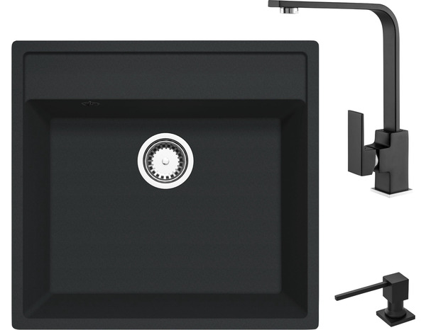 Lot évier + mitigeur + distributeur savon Magma - Brico Dépôt