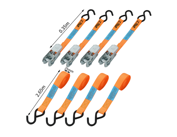 Lot 4 sangles avec tendeur a cliquet 3 m - Brico Dépôt