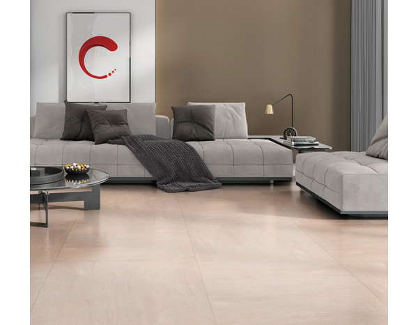 Carrelage de sol intérieur GROUND beige l. 80 x L. 80 cm  - Brico Dépôt