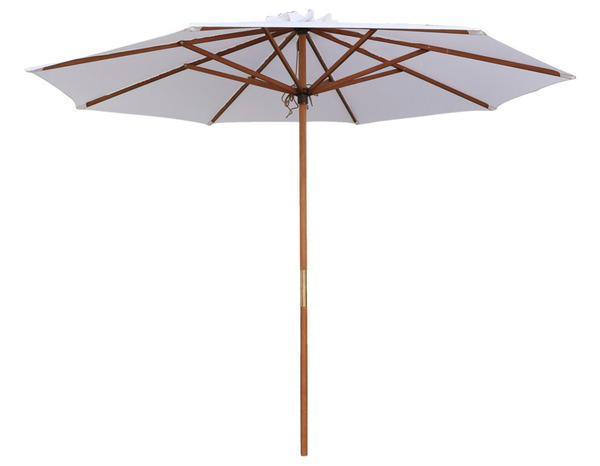 Parasol droit en bois "LEOTIS" - L. 300 x l. 300 cm - Marque BLOOMA - Brico Dépôt