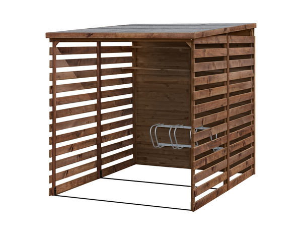 Abri en bois range vélos jusqu'à 4 - L. 186 x l. 201 x H. 204 cm - Marque BLOOMA - Brico Dépôt
