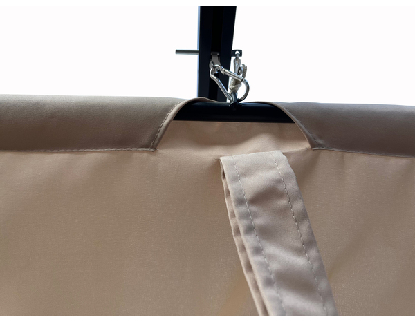 Pergola aluminium 3 X 3 m avec toile coulissante - Brico Dépôt