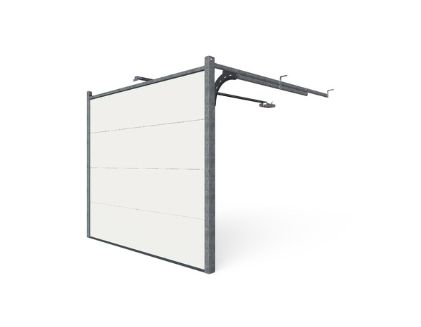 Porte de garage sectionnelle motorisée blanc - Brico Dépôt