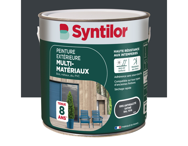 Peinture extérieure multi-matériaux - Gris anthracite - 2 L - Syntilor - Brico Dépôt