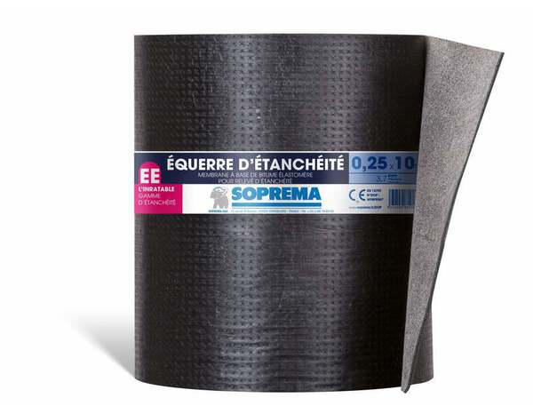 Equerre d'étanchéité - rouleau de 10 x 0,25  M  bitume élastomère polyester non tissé - Soprema - Brico Dépôt