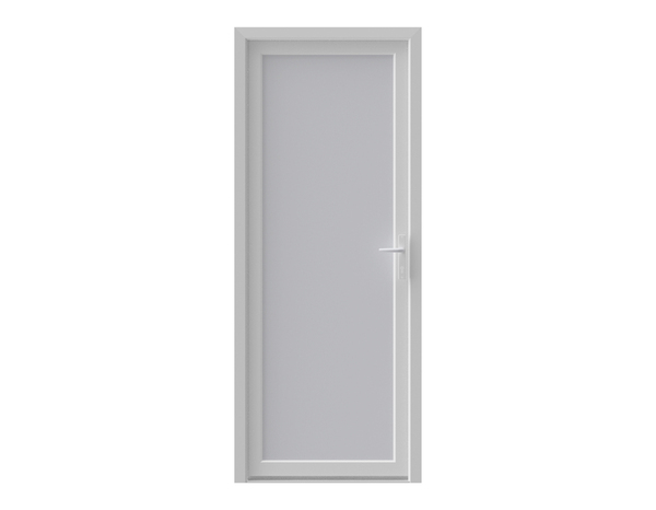 Porte de service pleine PVC blanche droite ou gauche - H.205 X L.80 - Brico Dépôt