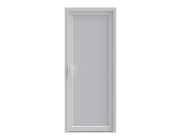 Porte de service pleine PVC blanche droite ou gauche - H.205 X L.80 - Brico Dépôt