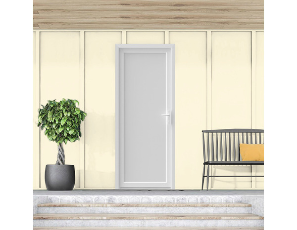 Porte de service pleine PVC blanche droite ou gauche - H.205 X L.80 - Brico Dépôt