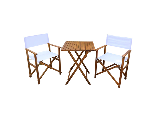 Set de jardin 3 pièces en acacia "DAFNEA" - Marque BLOOMA - Brico Dépôt