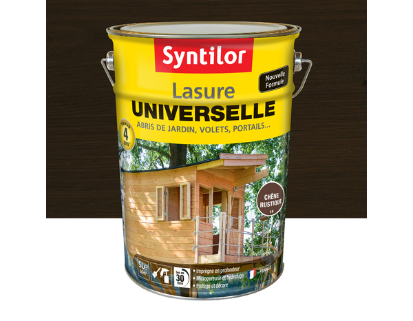 Lasure universelle boiseries extérieures chêne rustique - pot de 5L - Syntilor - Brico Dépôt
