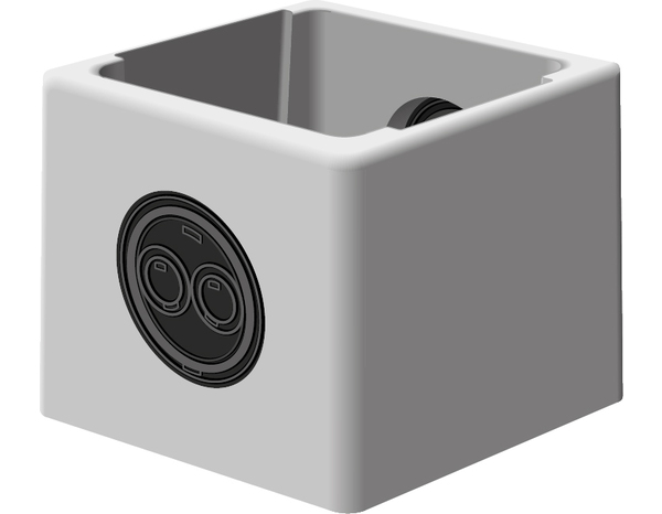 Regard béton avec opercules noires 220 x 220 mm - Brico Dépôt