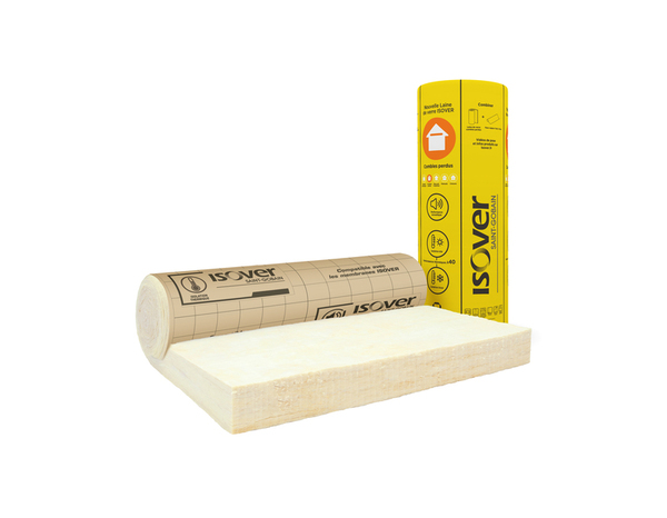 Laine de verre 200mm Comble perdu 40 R:5 - 4,5m x 1,2m - Rouleau kraft - Isover - Brico Dépôt