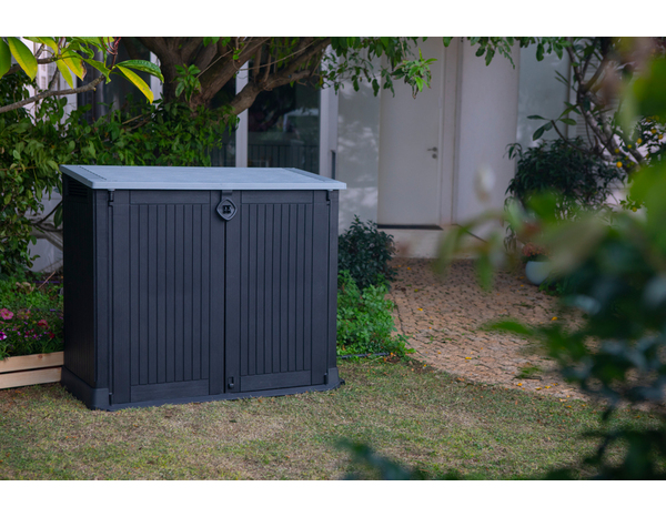 Coffre de rangement extérieur "Sio midi" noir 845 L - Brico Dépôt