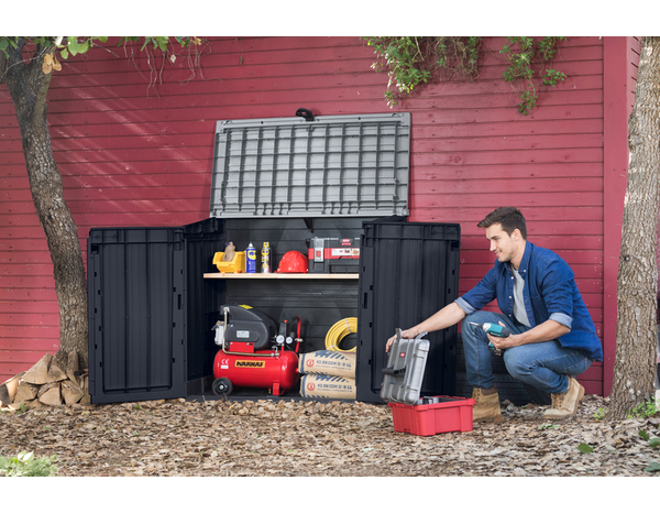 Coffre de rangement extérieur "Sio midi" noir 845 L - Brico Dépôt