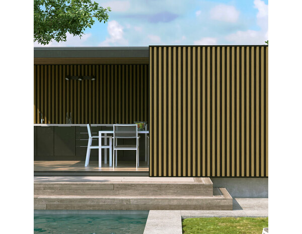 Parement tasseau 40 x 40 mm en acier effet bois 710 x 2300 mm - Brico Dépôt