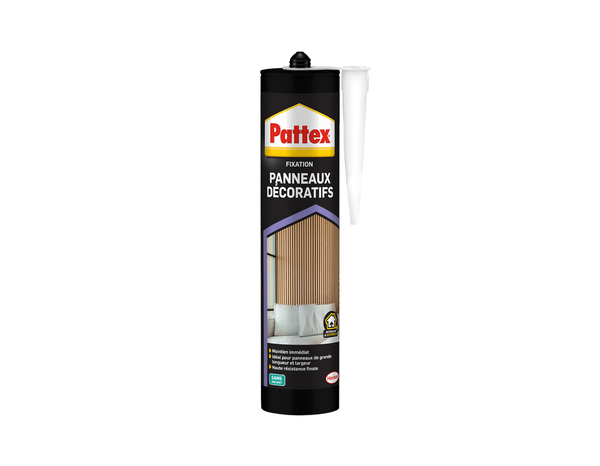 Colle fixation gamme rationnelle  pour panneaux décoratifs - cartouche 470g - Pattex - Brico Dépôt