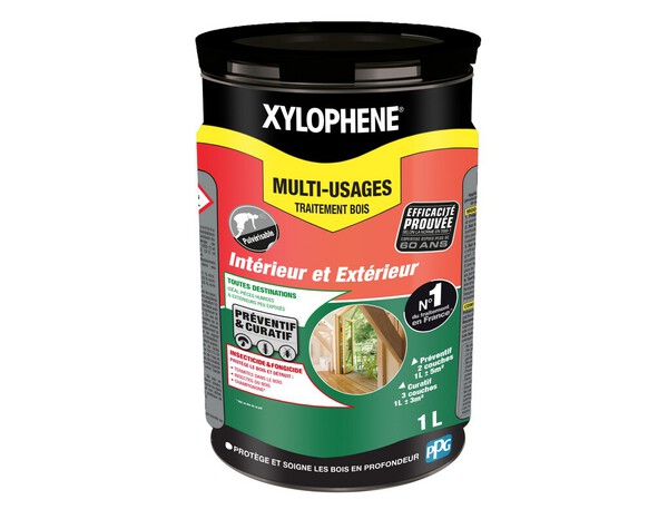 Traitement bois multi-usages intérieur et extérieur 1 L - Xylophene - Brico Dépôt