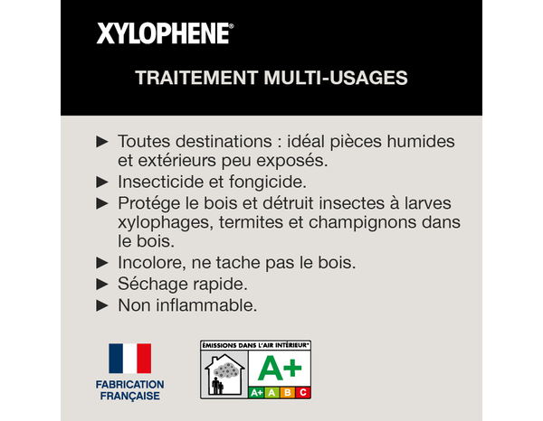 Traitement bois multi-usages intérieur et extérieur 1 L - Xylophene - Brico Dépôt