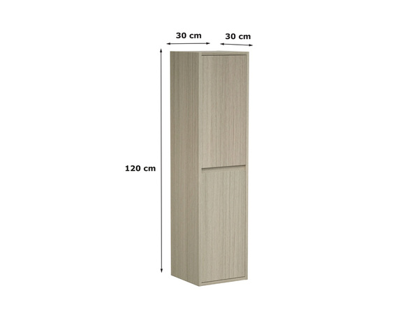 Colonne de salle de bain effet bois clair structuré FRAME - Brico Dépôt