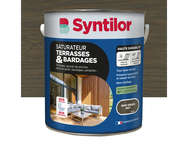 Saturateur bardage gris 5 L - Syntilor - Brico Dépôt