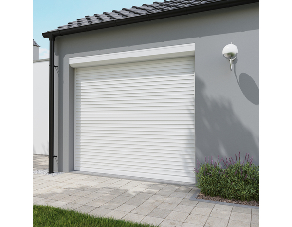 Volet roulant motorisé radio aluminium blanc 215 x 240 cm - GEOM - Brico Dépôt
