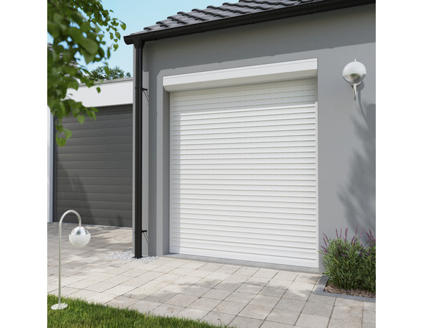 Volet roulant motorisé radio aluminium blanc 215 x 180 cm - GEOM - Brico Dépôt