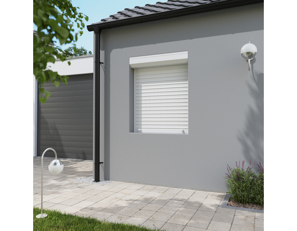 Volet roulant manuel PVC blanc 125 x 100 cm - GEOM - Brico Dépôt