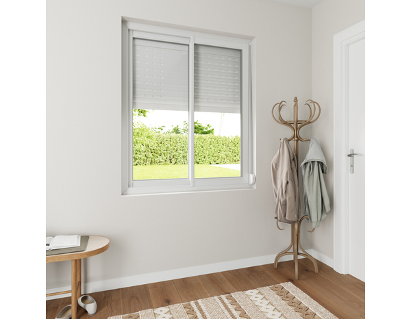 Volet roulant manuel PVC blanc 145 x 120 cm - GEOM - Brico Dépôt