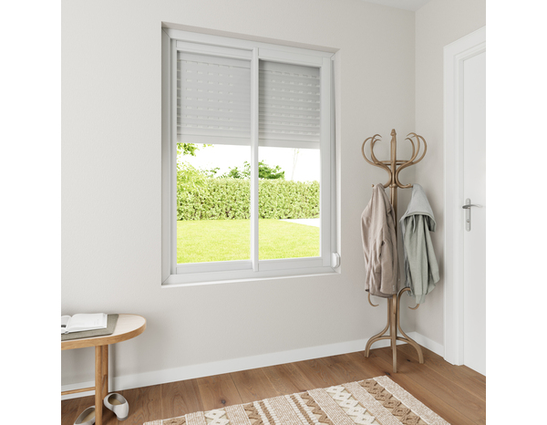 Volet roulant manuel PVC blanc 160 x 140 cm - GEOM - Brico Dépôt