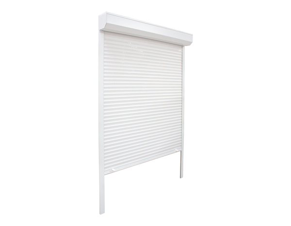 Volet roulant manuel PVC blanc 225 x 120 cm - GEOM - Brico Dépôt
