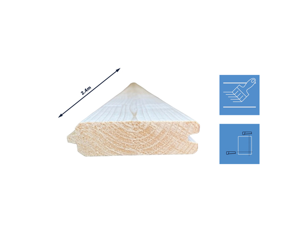 Kit 5 lames à volets en sapin - GEOM - Brico Dépôt