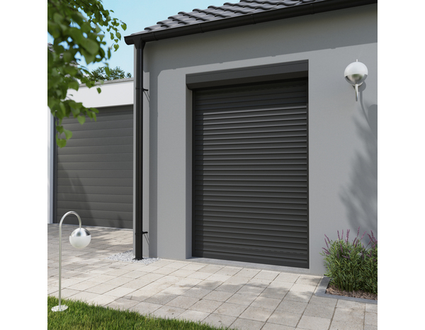Volet roulant motorisé aluminium gris 215 x 140 cm - GEOM - Brico Dépôt