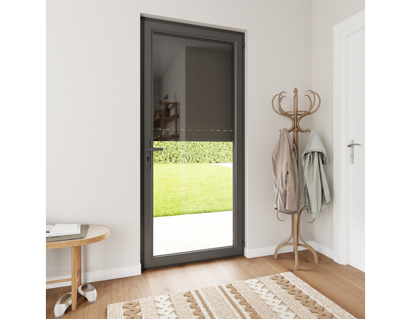 Volet roulant motorisé aluminium gris 215 x 120 cm - GEOM - Brico Dépôt