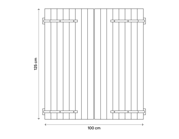 Volet battant manuel bois 125 x 100 cm - GEOM - Brico Dépôt