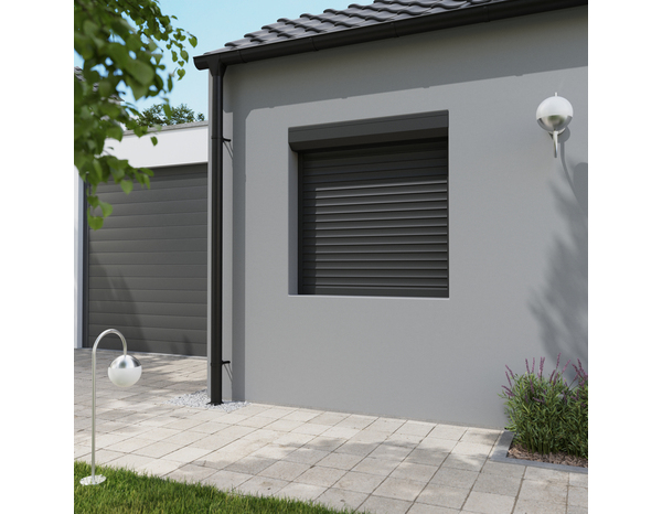 Volet roulant aluminium gris 125 x 120 cm - GEOM - Brico Dépôt