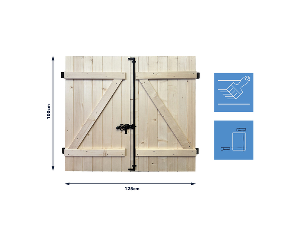 Volet battant manuel bois 125 x 100 cm - GEOM - Brico Dépôt