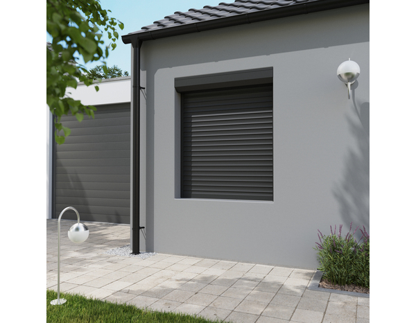 Volet roulant aluminium gris 145 x 120 cm - GEOM - Brico Dépôt
