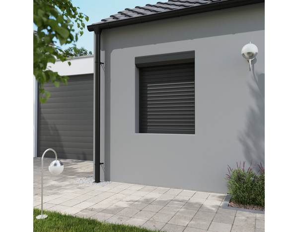 Volet roulant aluminium gris 125 x 100 cm - GEOM - Brico Dépôt