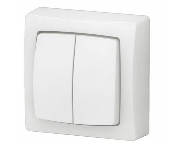 Va-et-vient double touche en saillie complet blanc - Legrand - Brico Dépôt