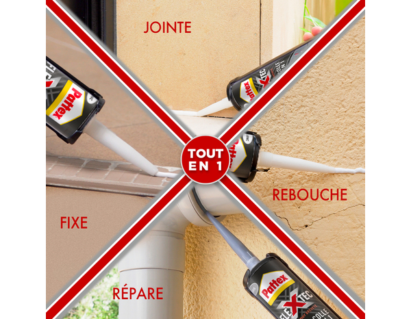 Colle & Jointe Flextec blanc - cartouche 389g - Pattex - Brico Dépôt