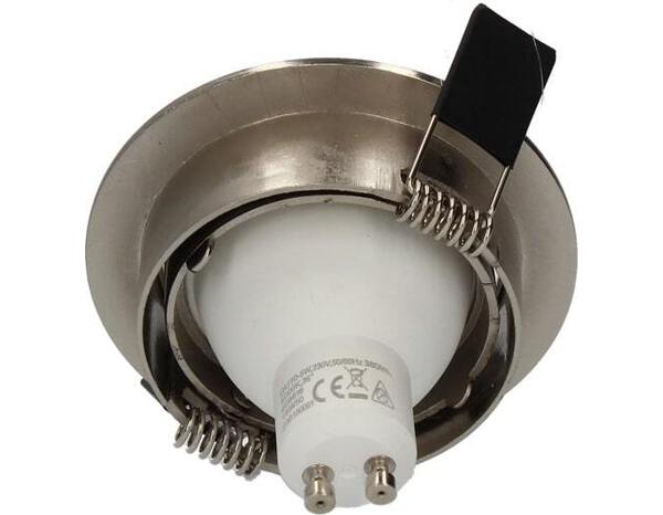 3 spots encastrables orientables gu10 380lm 4000k acier - Brico Dépôt